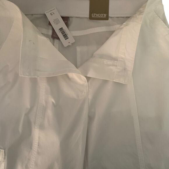 Chico's Pants NWT Size 1.5 (10) Fitigues Cargo Capri Alabaster Vacation Leisure - Picture 5 of 9